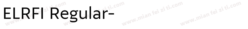 ELRFI Regular字体转换